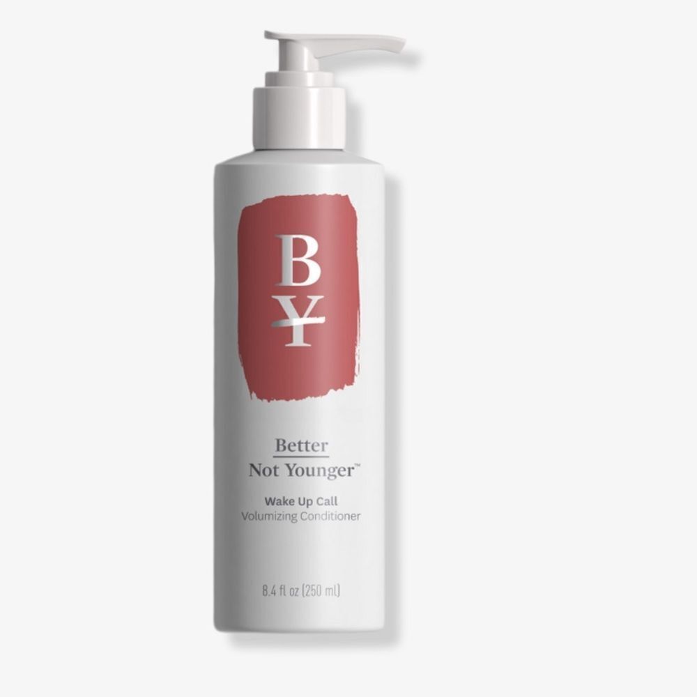 Better Not Younger Wake Up Call Volumizing Conditioner adds fullness to thinning